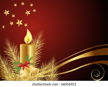 christmas candle - vector