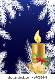 christmas candle - vector