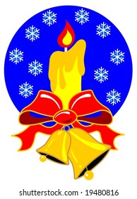 christmas candle vector file