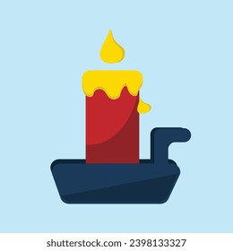 The Christmas Candle Vector Icon