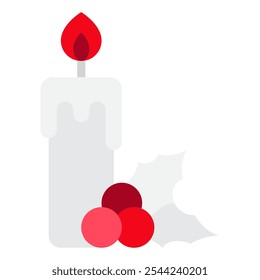 Christmas Candle christmas vector icon illustration