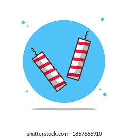 Christmas Candle Vector Icon Illustrations. Winter Icon Concept White Isolated. Flat Cartoon Style Suitable for Web Landing Page, Banner, Sticker, Background