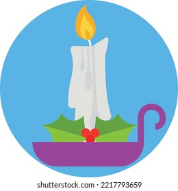 Christmas Candle Vector Icon which is suitable for commercial work and easily modify or edit it
