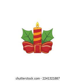 christmas candle vector type icon