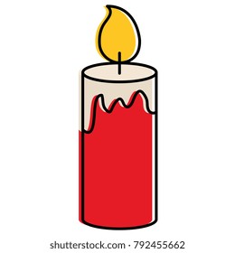 christmas candles decorative icon