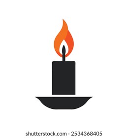 Velas de Natal isoladas sobre fundo branco. Ícone de vela, logotipo isolado no fundo branco.	