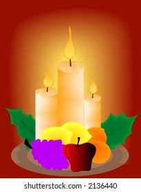 Velas de Navidad - Vector