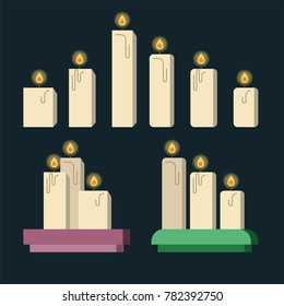 Christmas candles vector