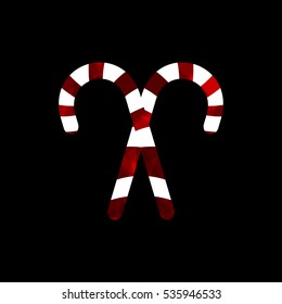 Christmas candy abstract logo, design template, vector illustration