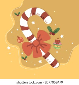 christmas candy and baubles decoration