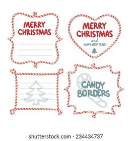 Christmas candy borders