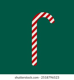 Christmas Candy Cane With Background Vector Illustration