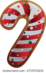 christmas candy cane cookie holiday with sprinkle