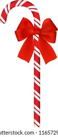 Christmas candy cane decorated