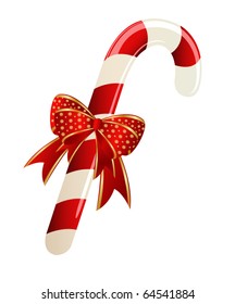 Christmas candy cane decorated