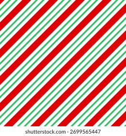 Christmas Candy Cane Diagonal Stripes Seamless Pattern