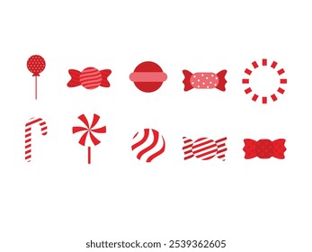 Christmas Candy Cane Element Set