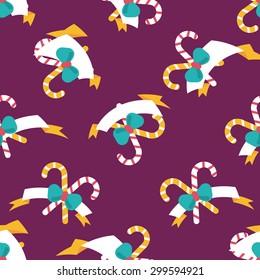 Christmas candy cane flat icon, eps10 seamless pattern background