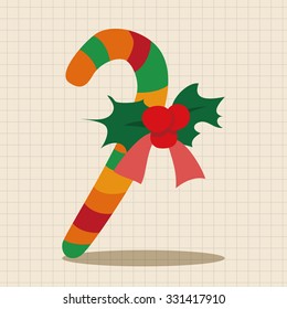 Christmas candy cane flat icon elements background,eps10