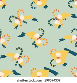 Christmas candy cane flat icon,eps10 seamless pattern background