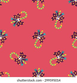 Christmas candy cane flat icon,eps10 seamless pattern background