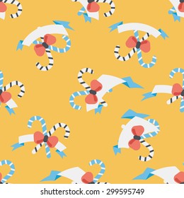 Christmas candy cane flat icon,eps10 seamless pattern background