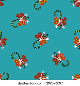 Christmas candy cane flat icon,eps10 seamless pattern background