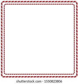 Christmas Candy Cane Frame Border