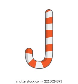 Weihnachtskerzenhandgezeichnet, doodle Element, Vektorgrafik auf weißem Hintergrund.