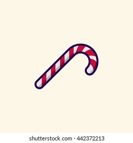Christmas candy cane icon