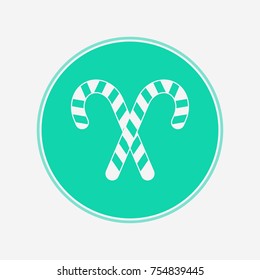 Christmas candy cane icon