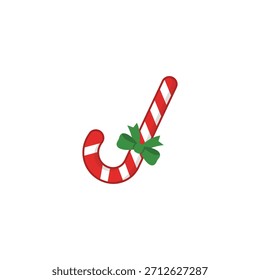 Christmas candy cane Icon flat vector design