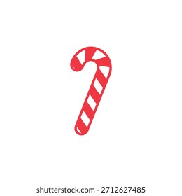 Navidades candy cane Icon diseño de Vector plano