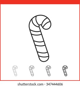 Weihnachtskerzensymbol. Vektorsymbol. Linearer Stil