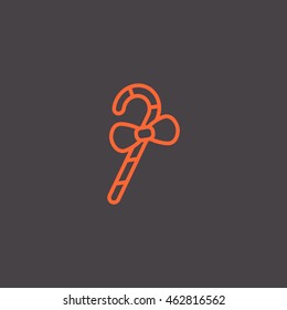 Christmas Candy Cane icon Vector.