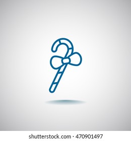 Christmas Candy Cane icon Vector.