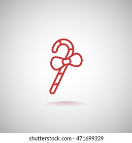 Christmas Candy Cane icon Vector.