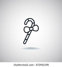 Christmas Candy Cane icon Vector.