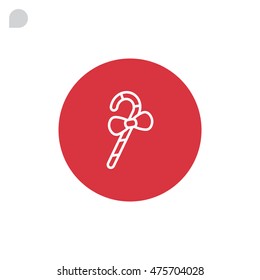 Christmas Candy Cane icon Vector.