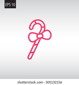 Christmas Candy Cane icon Vector.