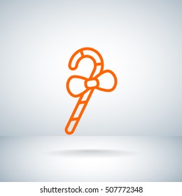 Christmas Candy Cane icon Vector.