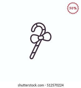 Christmas Candy Cane icon Vector.