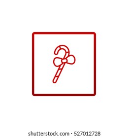 Christmas Candy Cane icon Vector.