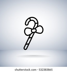 Christmas Candy Cane icon Vector.