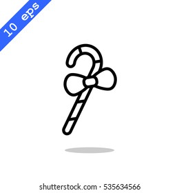 Christmas Candy Cane icon Vector.