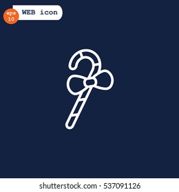 Christmas Candy Cane icon Vector.