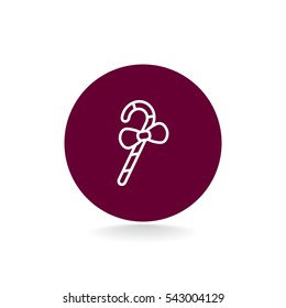 Christmas Candy Cane icon Vector.