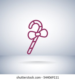 Christmas Candy Cane icon Vector.