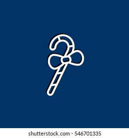 Christmas Candy Cane icon Vector.