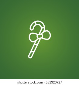 Christmas Candy Cane icon Vector.